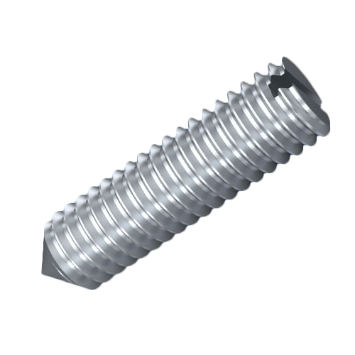 Set Screw DIN553/ISO7434 M3x8 ST-4.8 Zinc Slotted Cone Point