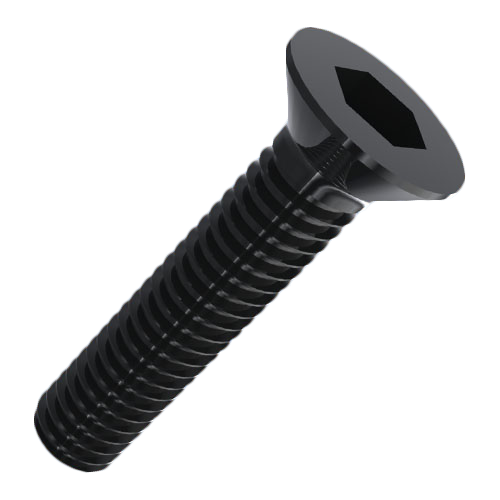 Countersunk Screw ISO10642 M5x12 Black Galv. Steel 10.9 Hexagon Socket