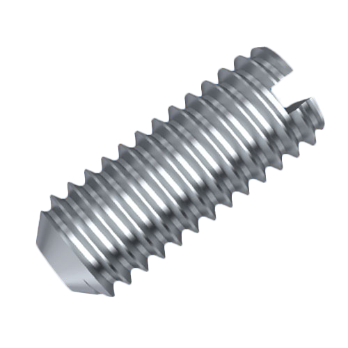 Set Screw DIN551/ISO4766 M5x5 ST-4.8 Zinc Slotted Flat Point