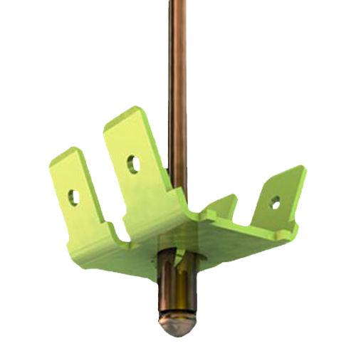 Flachstecker 4x 6,3x0,8 | Einniet Messing blank