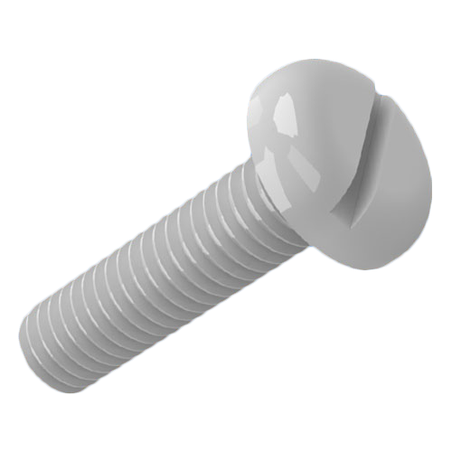 Flat Head Screw ISO1580 M6x25 PA-66 Slotted Pan Head