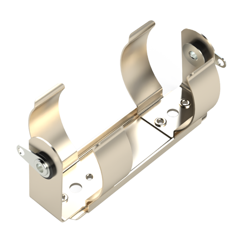 Batteriehalter 1x "D" Mono Zelle Stahl mit Lötanschlüssen