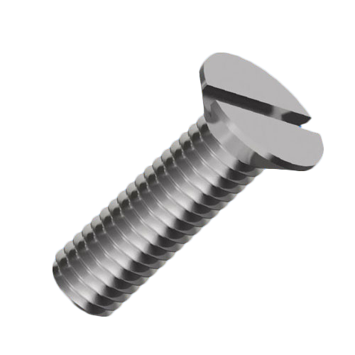 Countersunk Screw ISO2009 M6x25 Galvanized Steel 4.8 Slotted