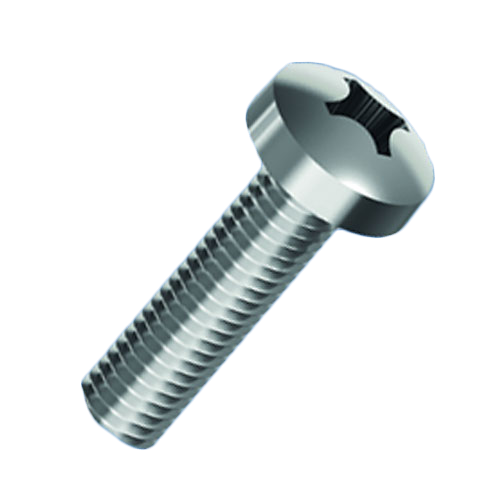 Flat Head Screw ISO7045 M3x6 A2 Plain ST STL Cross Recess Pan Head