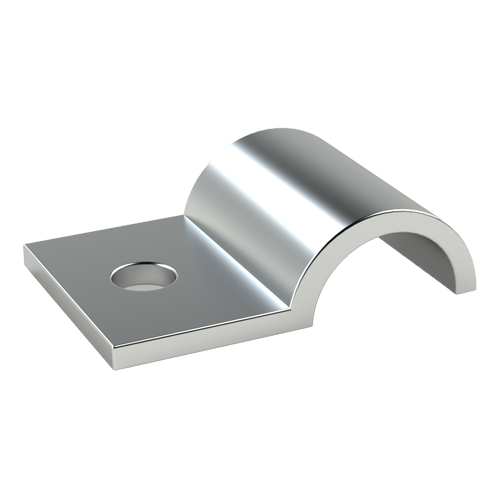 Cable Clamp One-Sided Fastening Ø 12.0 | Hole Ø 5.8 | Galvanized Steel