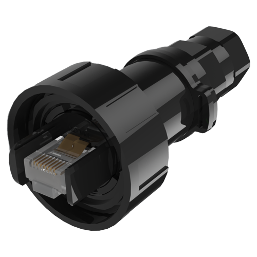 Flex-Connector IP68 Ethernet RJ45 Cable diameter 3.5-8.0mm