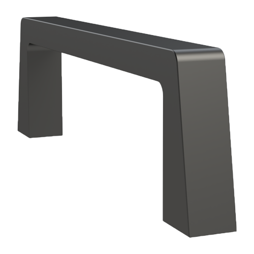 Square Handle 120.0/12/40 M5 thread Aluminium,black/without assembling