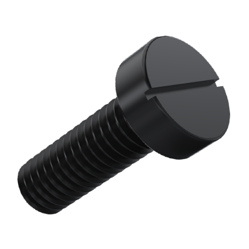 Cheese Head Screw ISO1207 M8x30 Polyamide 6.6 black slotted