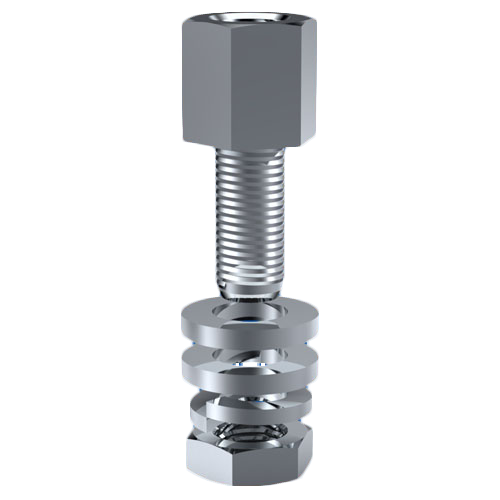 Abstandsbolzen,Scheiben,Federring,Mutter SW4,75x4,8 I=4-40x2,6 A=4-40x6,4 o.F.