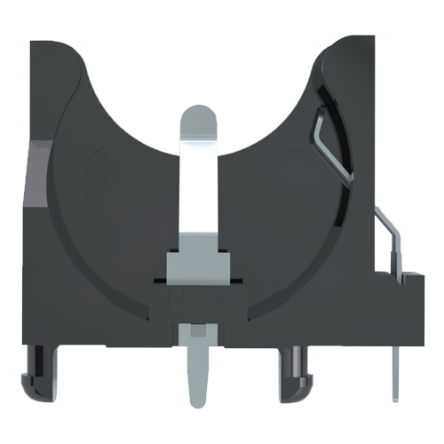 Coincell Holder ø20mm vertical PBT UL94-V0 - solder pins for PCB