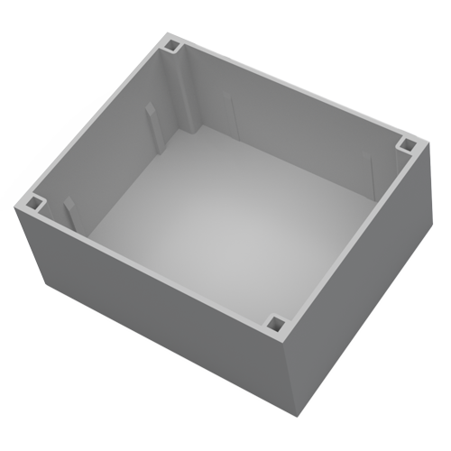 Modulgehäuse 53 x 44 x 27,7 - grau kombinierbar mit Montagebodenplatte