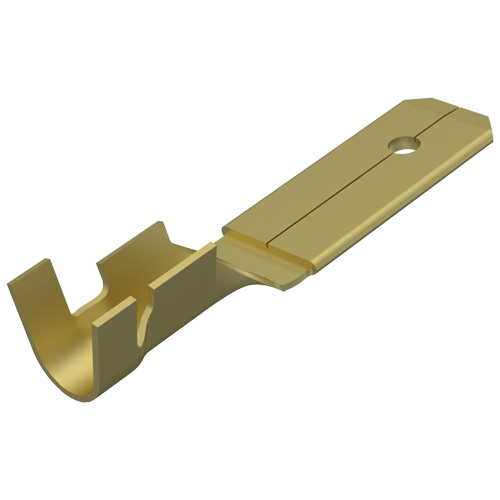 Blade Terminal 2.8x0.8 | 0.5-1 mm² Plain Brass