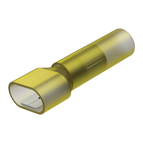 Blade Terminal 6.3x0.8 | 4-6 mm² Tin-Plated Brass Polyamide yellow