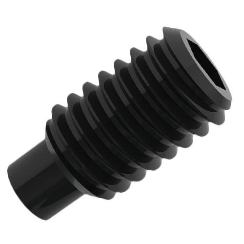 Set Screw DIN915/ISO4028 M3x10 ST-4.8 Zinc BL Hex Socket Dog Point