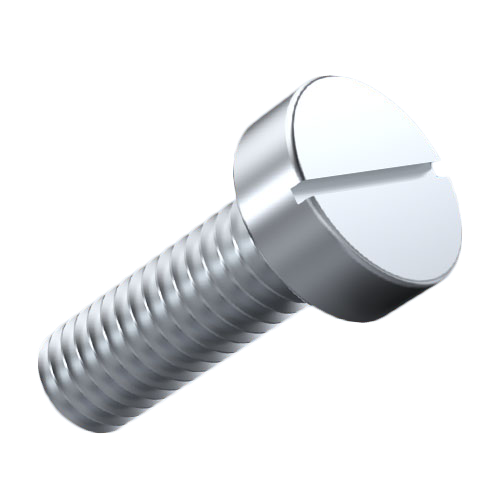 Cheese Head Screw ISO1207 M2.5x8 Galvanized Steel 4.8 Slotted