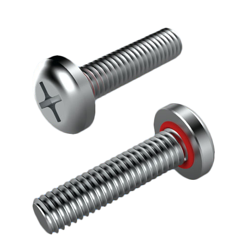 Pan Head Screw ISO7045 M5x6 A2 STEEL C/R Self-Sealing SEELSKREW®