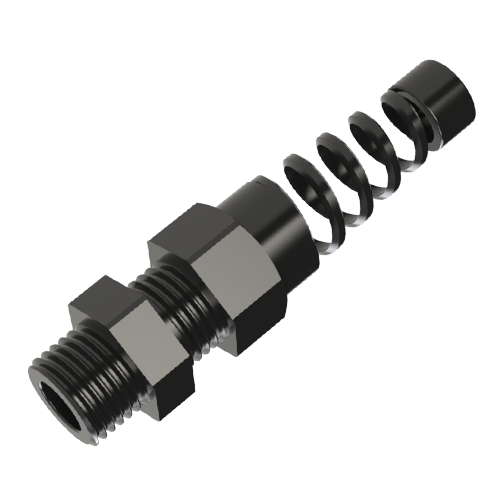 Cable Gland with antikink M12x1.5 IP68 clamping range 3-7mm PA black