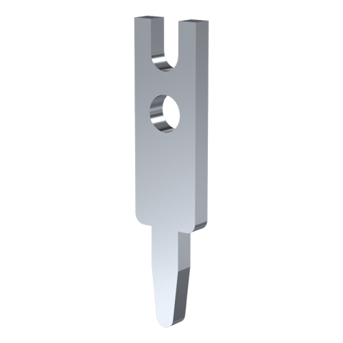 Solder terminal 2.5x8.5mm Brass silver-plated 0.5mm thick