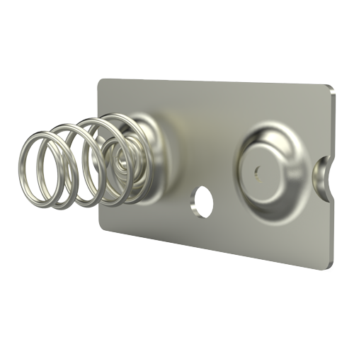 Battery Contact for A + AA cells Spring steel nickel-plated