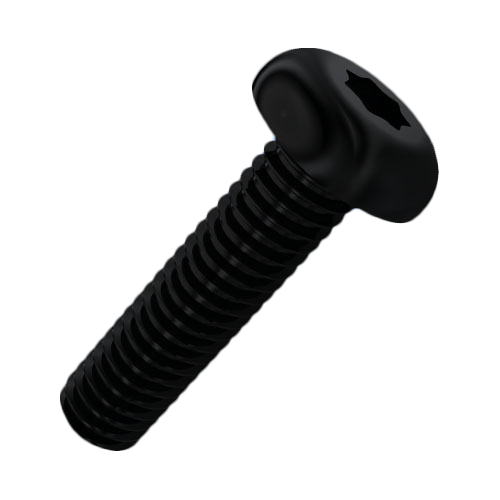 Flat Head Screw ISO7380-1 M3x8 Black Galv. Steel 8.8 Torx Button Head