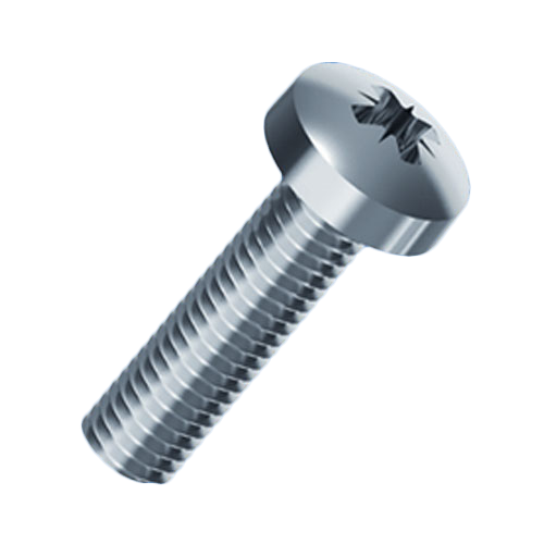 Flat Head Screw ISO7045 M6x10 Galvanized Steel 4.8 C/R Pan Head