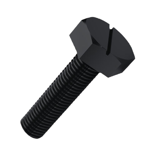 Hexagonal Screw DIN933/ISO4017 M1.2x4 PA-66 Black Hexagon Slotted