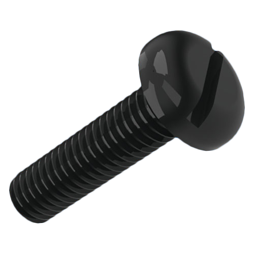 Flat Head Screw ISO1580 M3x8 PA-66 Slotted Pan Head