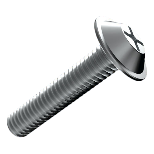 Flat Head Screw M5x10 Galv. ST 4.8 C/R Button Head w/ Collar