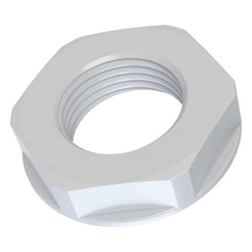 Hex Nut M12x1.5 SW17 Polyamid 6 light grey RAL 7035