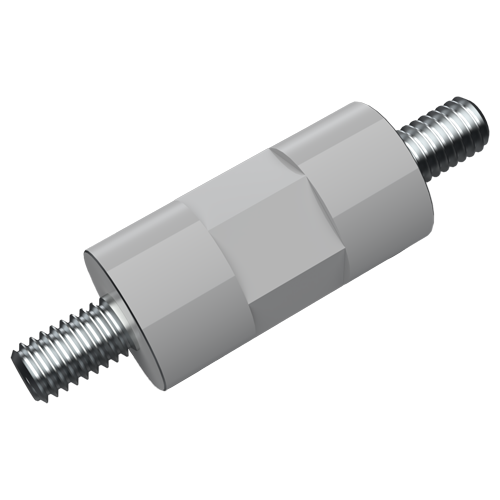 Insulated Standoff PBS-Steel M/M AF6x40 | Thread M3x7 / M3x7