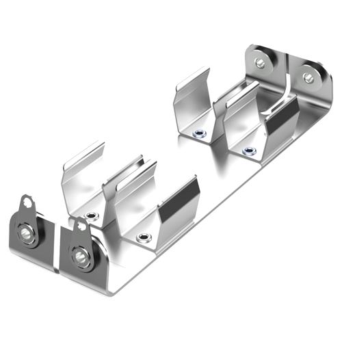 Batteryholder 4x "AA" Mignon cells Aluminium/with solder tags