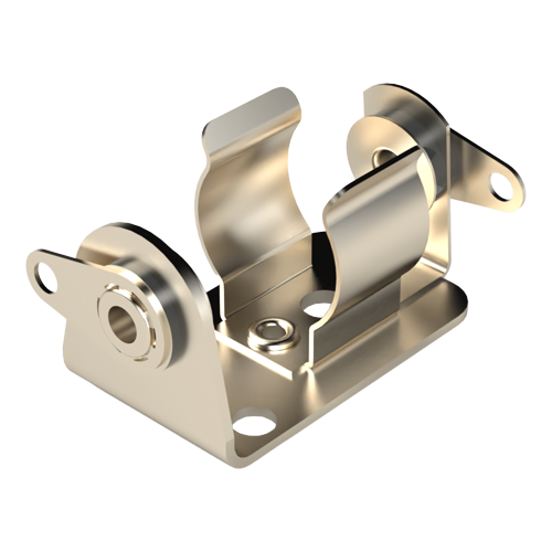 Batteryholder for 1/2 AA cell Steel nickel-plated/solder terminal