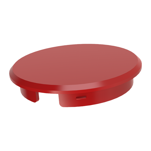 Flat Caps for Knobs ø 16 ABS red