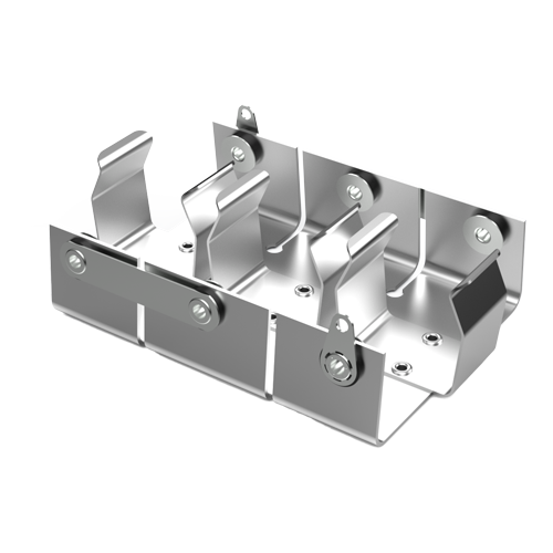 Batteryholder for 3x"C" Baby cells Aluminium with solder terminals