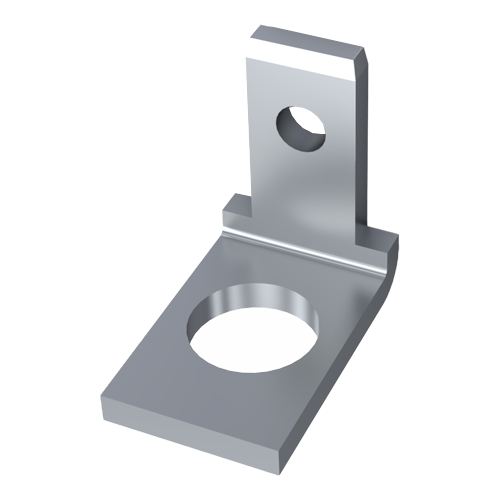 Flachstecker 2,8x0,8 | 90° | ø3,2 Messing verzinnt