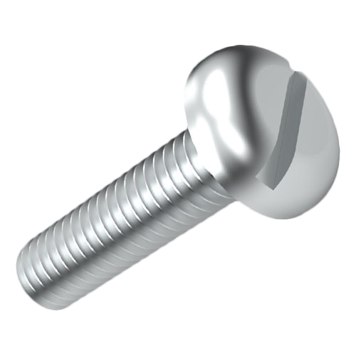 Flat Head Screw ISO1580 M3x16 Nickel-Plated ST 4.8 Slotted Pan Head