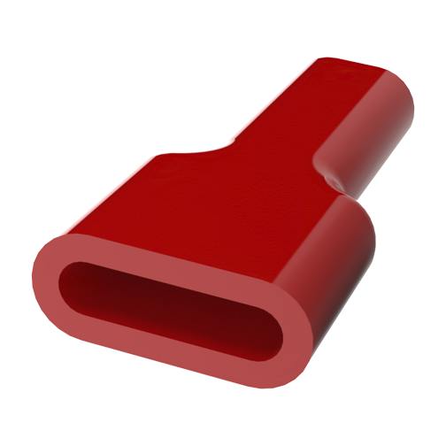 Insulating Sleeve 6.3mm PVC red