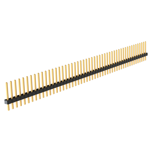 Strip Header 1x 50-pole Brass gold-plated