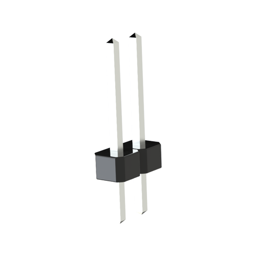 Stiftleiste 1x 2-polig mit Isolierkörper 1,7mm