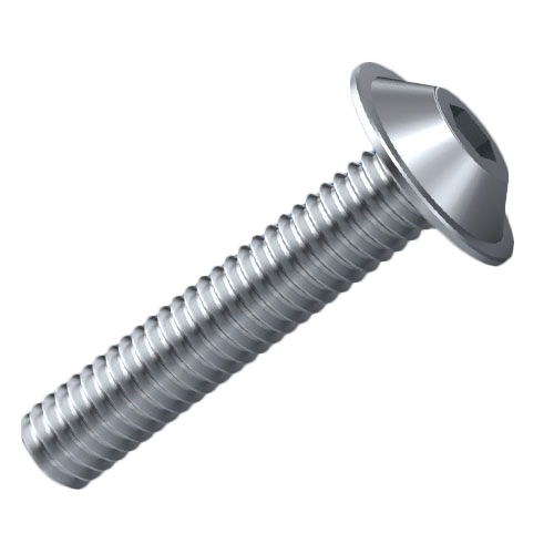 Flat Head Screw ISO7380-2 M5x10 A2 Plain ST STL HS Button Head w/ Collar