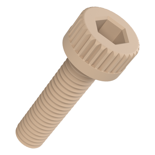 Cheese Head Screw M8x20 PEEK brown Hexagon Socket