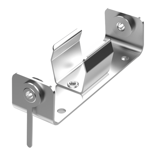 Battery holder for 1x AA cell Aluminium with PC lugs