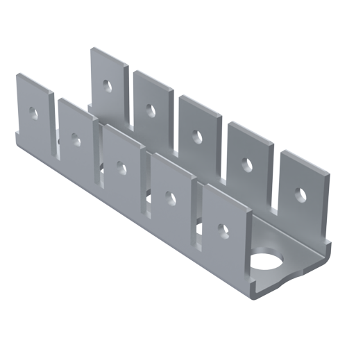 Blade Terminal 10x 6.3x0.8 | 90° | ø4.1 Tin-Plated Brass