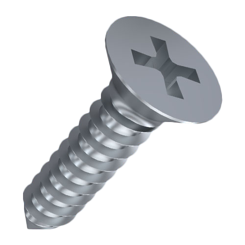 Tapping Screw DIN7982H Ø2.9x9.5 Galvanized Steel Cross Recess CSK Head