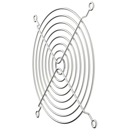 Fan Guard, wire form, 120mm - 4 1/2in, 8 rings, chrome-plated