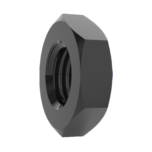 Hexagon Thin Nut - Metric M8x1/13x4 PA66 black