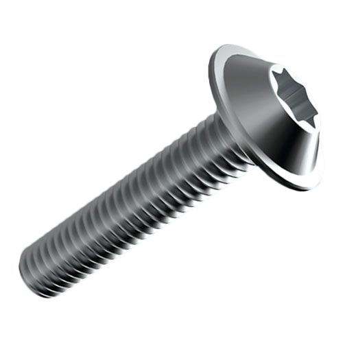 Flachkopfschraube M3x5 RF A2 blank TX Halbrund mit Bund