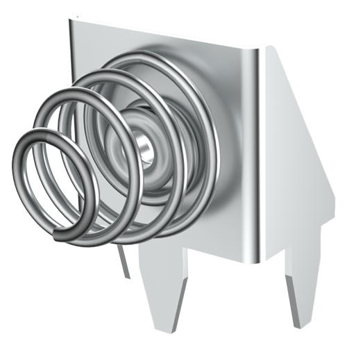 Battery Contact (-) for "A" cells Steel,tin plate