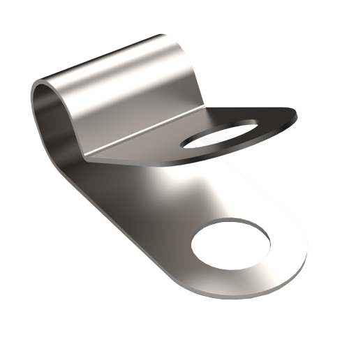 Cable Clamp One-Sided Fastening Ø 5.4 | Hole Ø 3.2 | A2 Stainless Steel