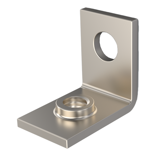 Mounting Bracket 10/11x7mm 90° Steel,nickel-plated/1x ø3.2mm/M3